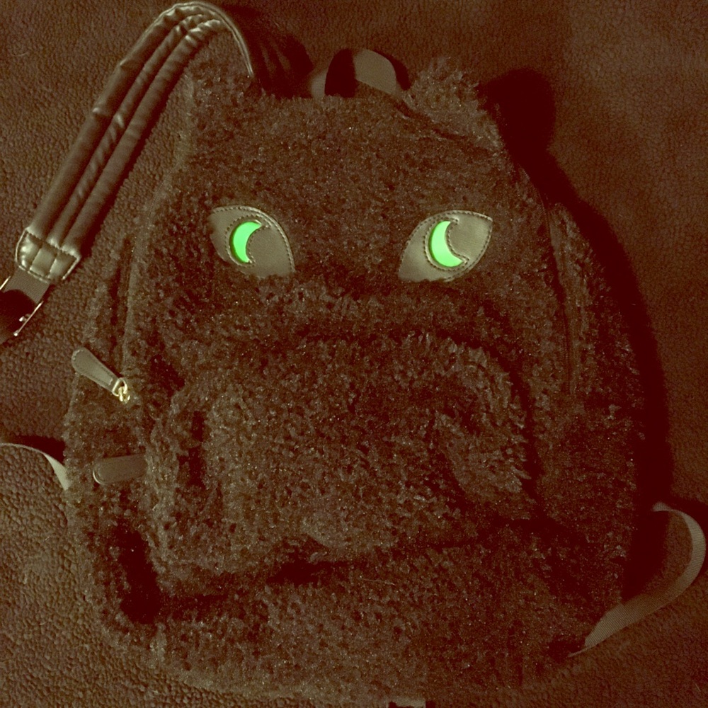 A light-up cat backpack.